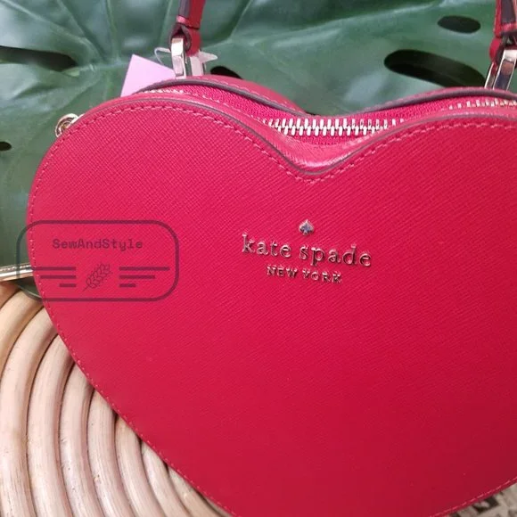 ♥️ Kate Spade NWT New York Crossbody Red Love Shack Heart Purse Valentine - Picture 7 of 16